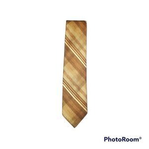 Wemlon By Wembley Brown Stripped Tie